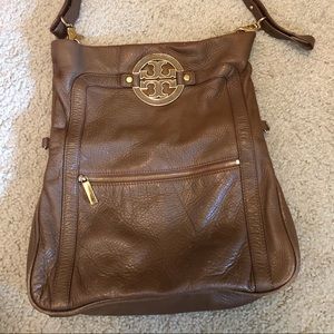 Camel Tory Burch Convertible Crossbody Bag